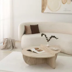 Emob Podium Couchtisch | 100 % MELAMIN | Travertin