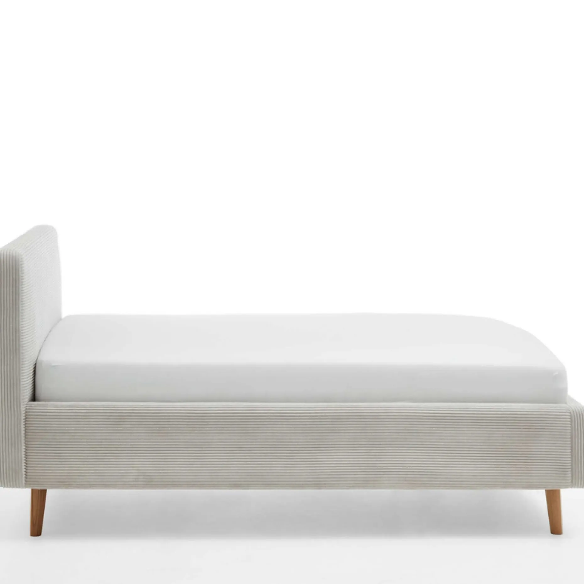 Polsterbett Madras 140x200cm Rippensamt - beige