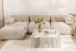 Emob Prizma Couchtisch | 90x90x35cm | Marmor Dekor
