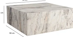 Emob Prizma Couchtisch | 90x90x35cm | Marmor Dekor