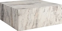 Emob Prizma Couchtisch | 90x90x35cm | Marmor Dekor
