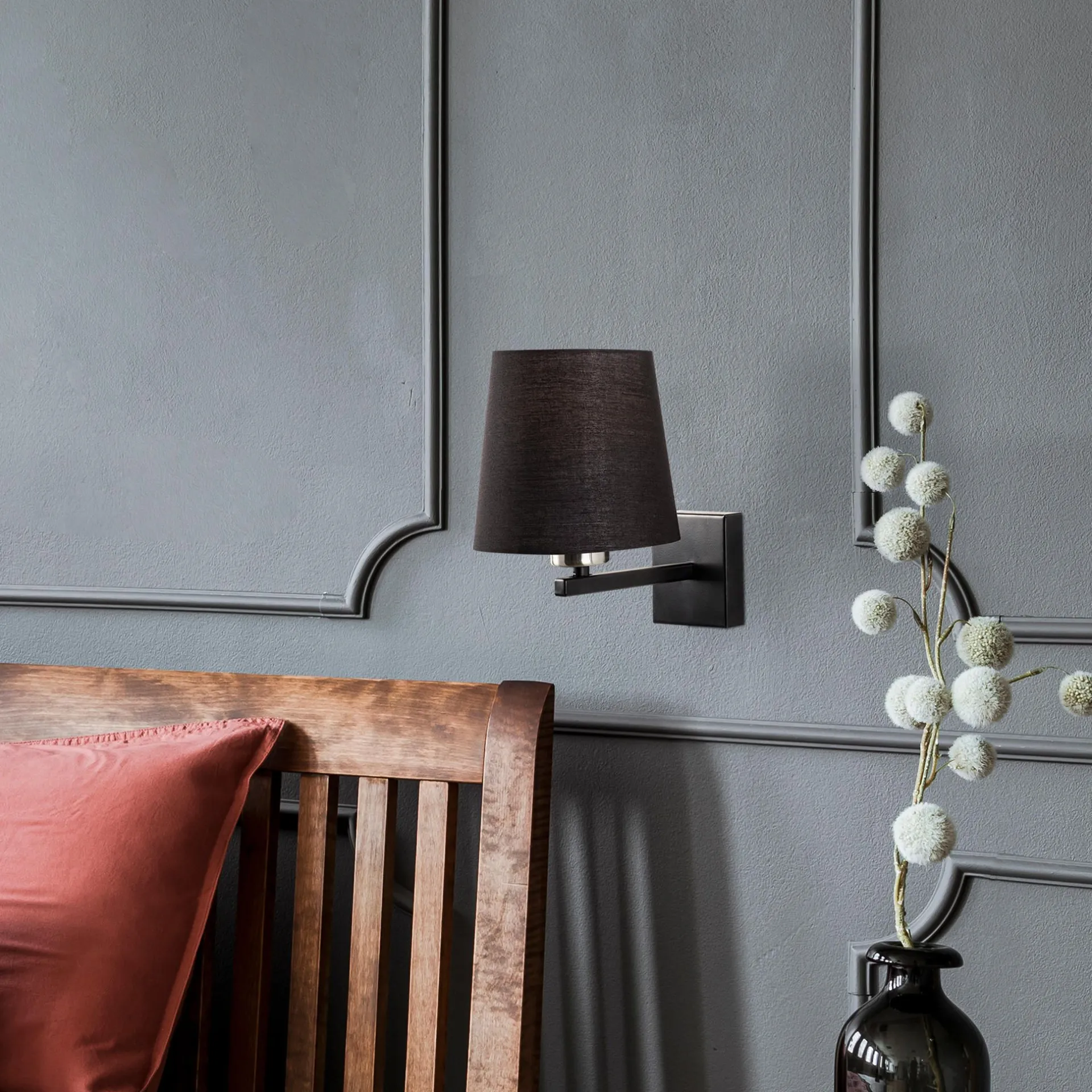 Emob Profil Wandleuchte | METALLGEHÄUSE | , Nickel, Creme