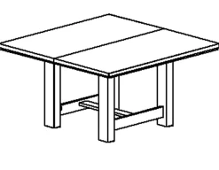 Gautier - Gami Quadratischer Esstisch Basalte | 140 x 140 x 76 cm | Viking Oak Design