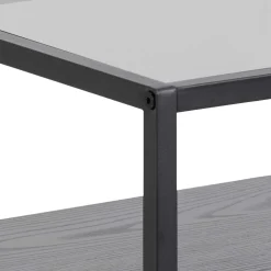 Quadratischer Nachttisch Randolf - 40x35x60 cm - Schwarz