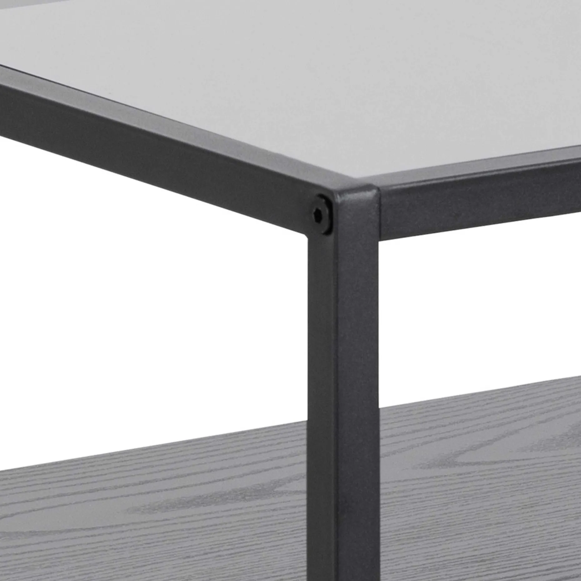 Quadratischer Nachttisch Randolf - 40x35x60 cm - Schwarz