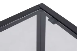 Quadratischer Nachttisch Randolf - 40x35x60 cm - Schwarz