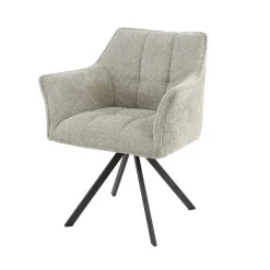 Emob RaniEsszimmerstuhl -Bouclé sand
