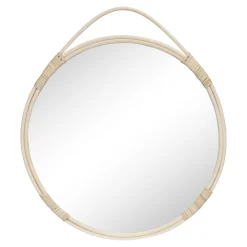 House Nordic Rattan Rand Natur Rund Spiegel - ø50cm