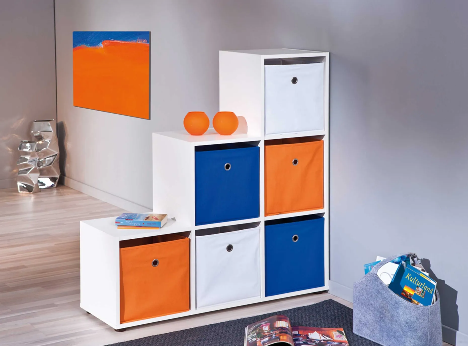 Raumteiler Luini 6 Fächer - weiß