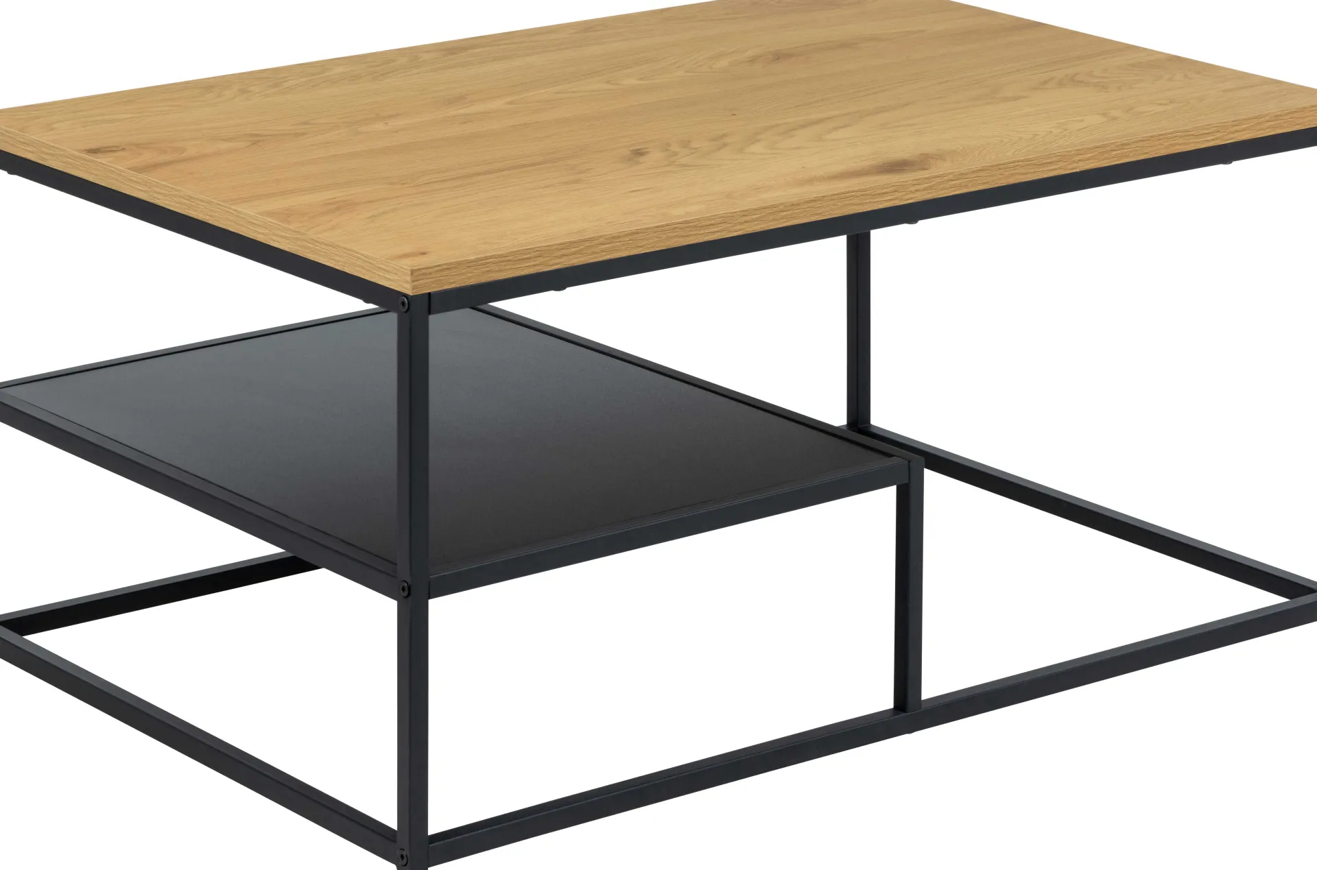 Emob Rechteckiger Couchtisch mit Wildeiche-Finish