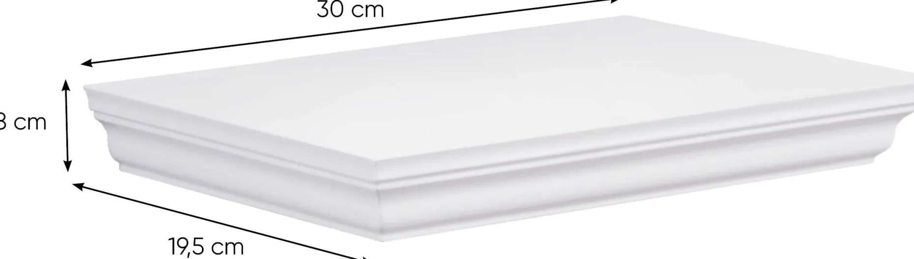 Regal Landwood 30cm - weiß