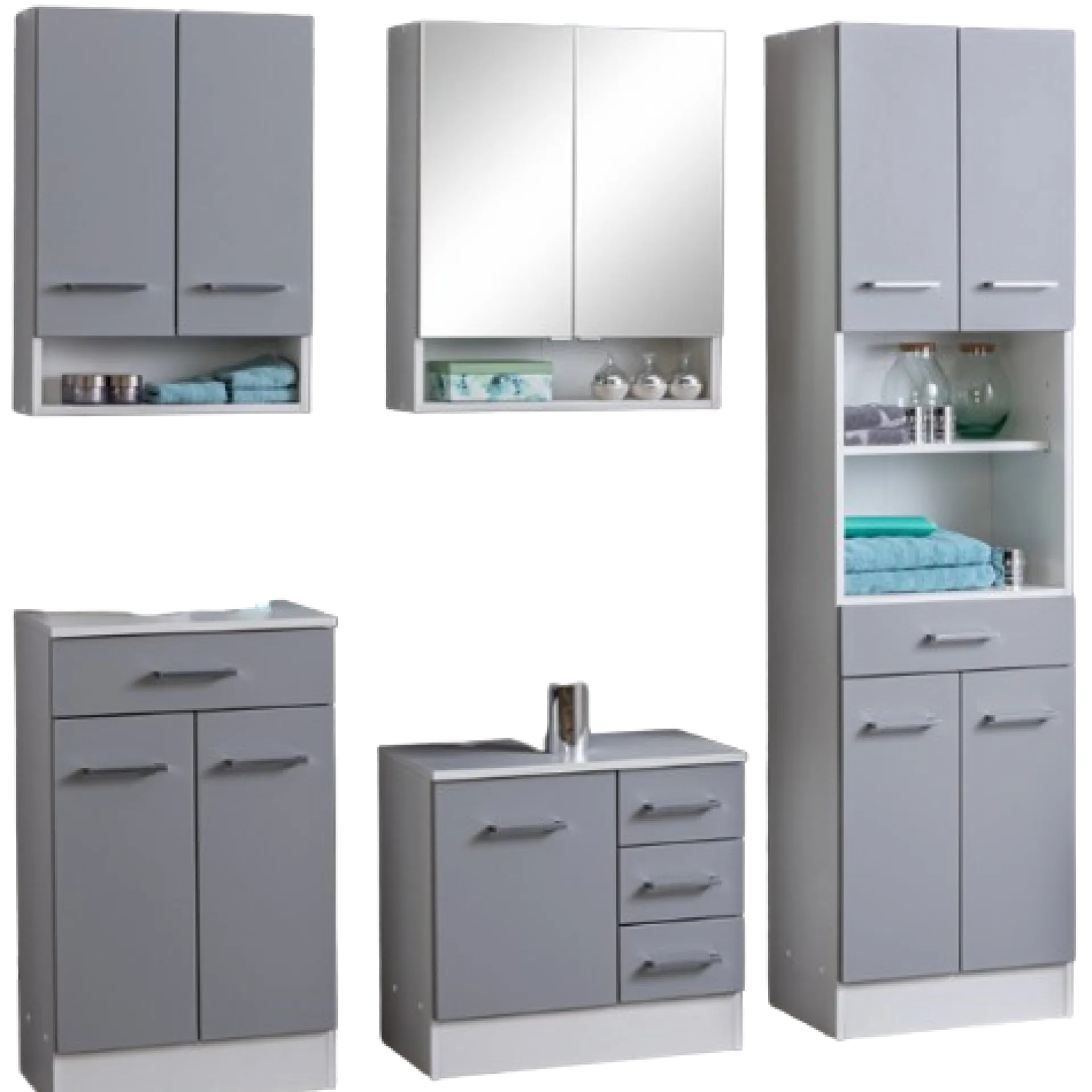 Held RiccaBadezimmer : Wandschrank, Badezimmerschrank, Spiegelschrank, Waschbeckenunterschrank, Säulenschrank -