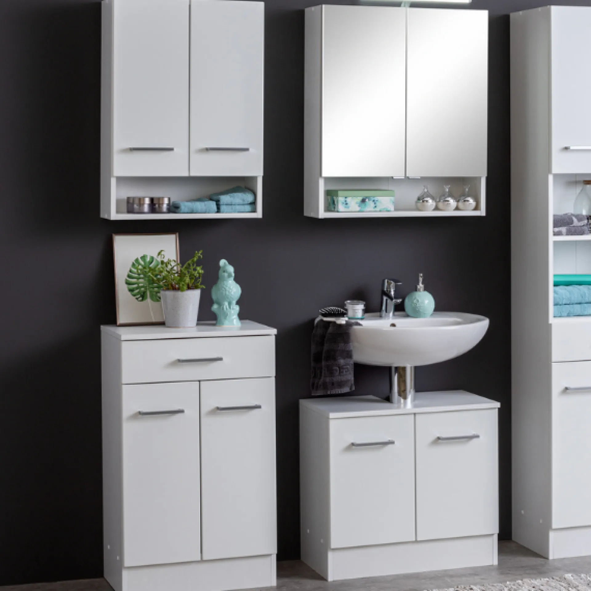 Held RiccaBadezimmer : Wandschrank, Badezimmerschrank, Spiegelschrank, Waschbeckenunterschrank -