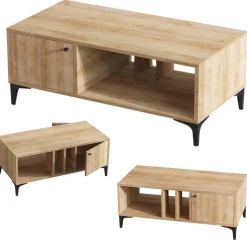 Emob Rigo Couchtisch | 100 % MELAMIN | Eiche
