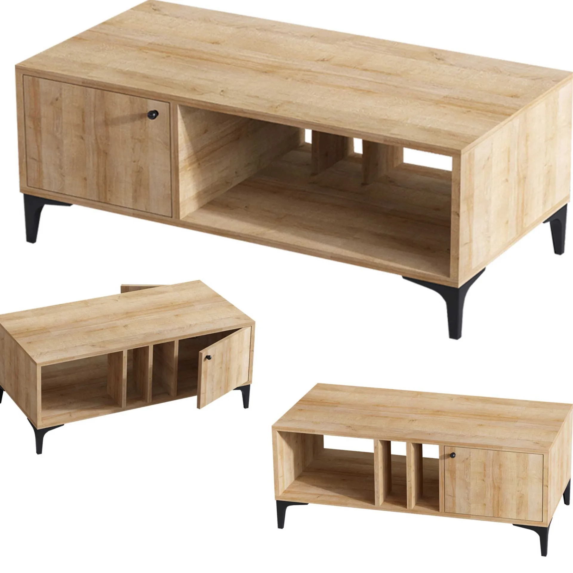 Emob Rigo Couchtisch | 100 % MELAMIN | Eiche