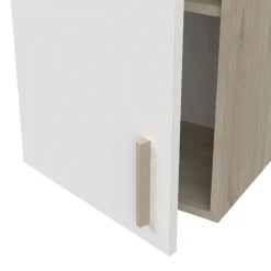 Romanie 40 cm Kleiderschrank 1 Drehtür und 1 Einlegeboden Kronberg Eiche/Mattweiß