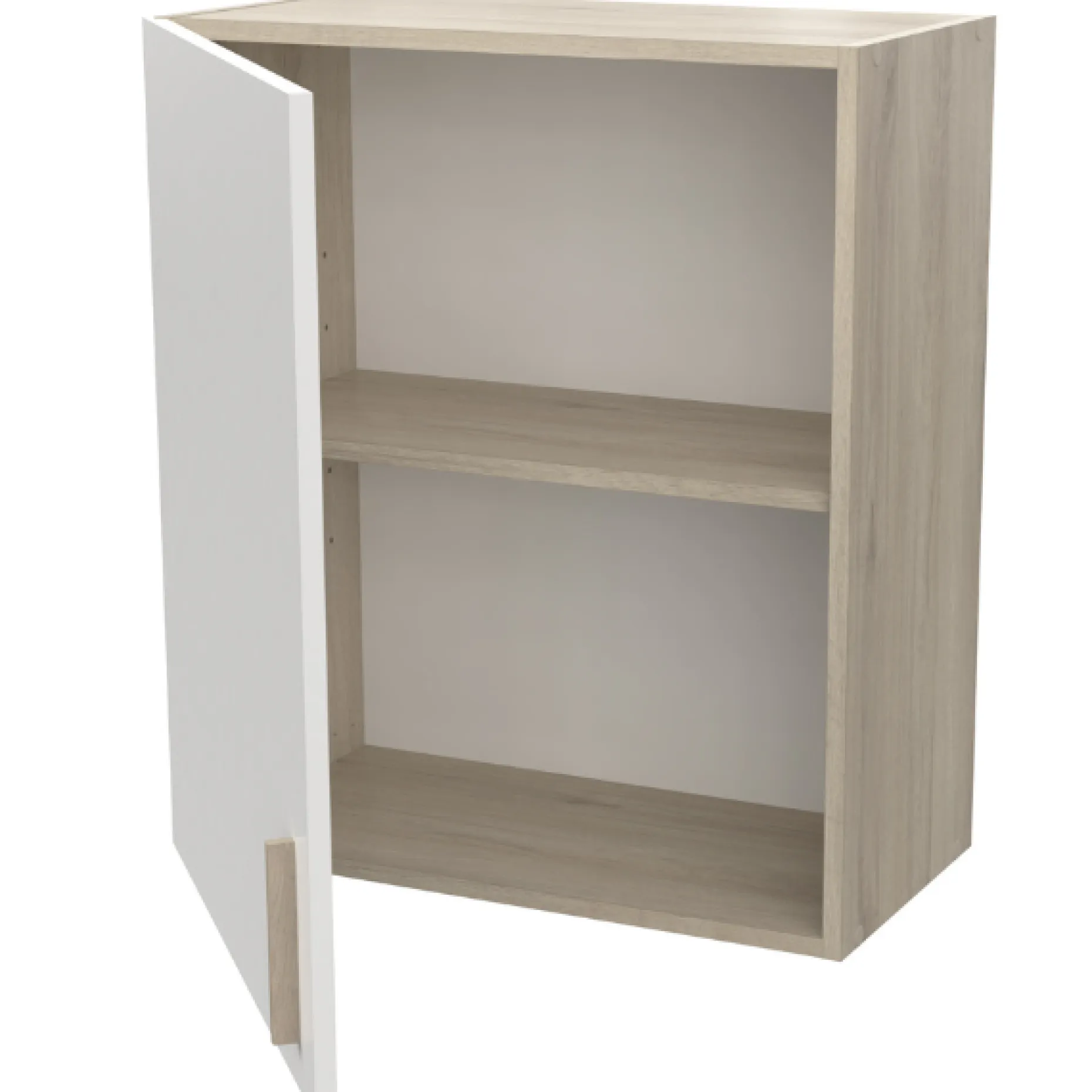 Romanie Hängeelement 60 cm 1 Drehtür und 1 Einlegeboden Kronberg Eiche/Mattweiß