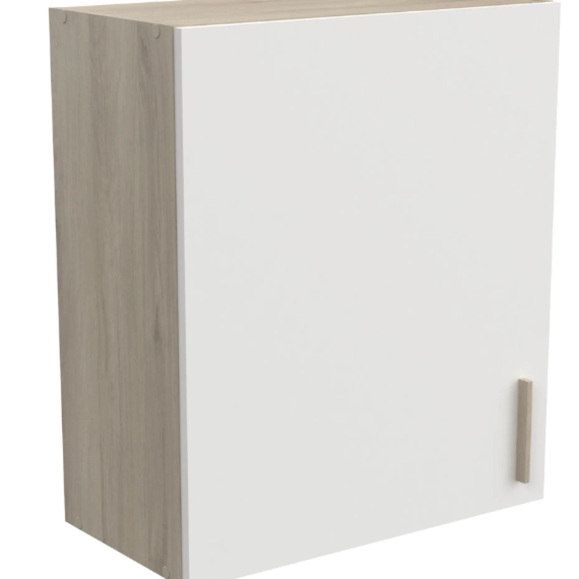 Romanie Hängeelement 60 cm 1 Drehtür und 1 Einlegeboden Kronberg Eiche/Mattweiß