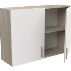 Romanie Hängeelement 100 cm 2 Flügeltüren und 1 Einlegeboden Kronberg Eiche/Mattweiß