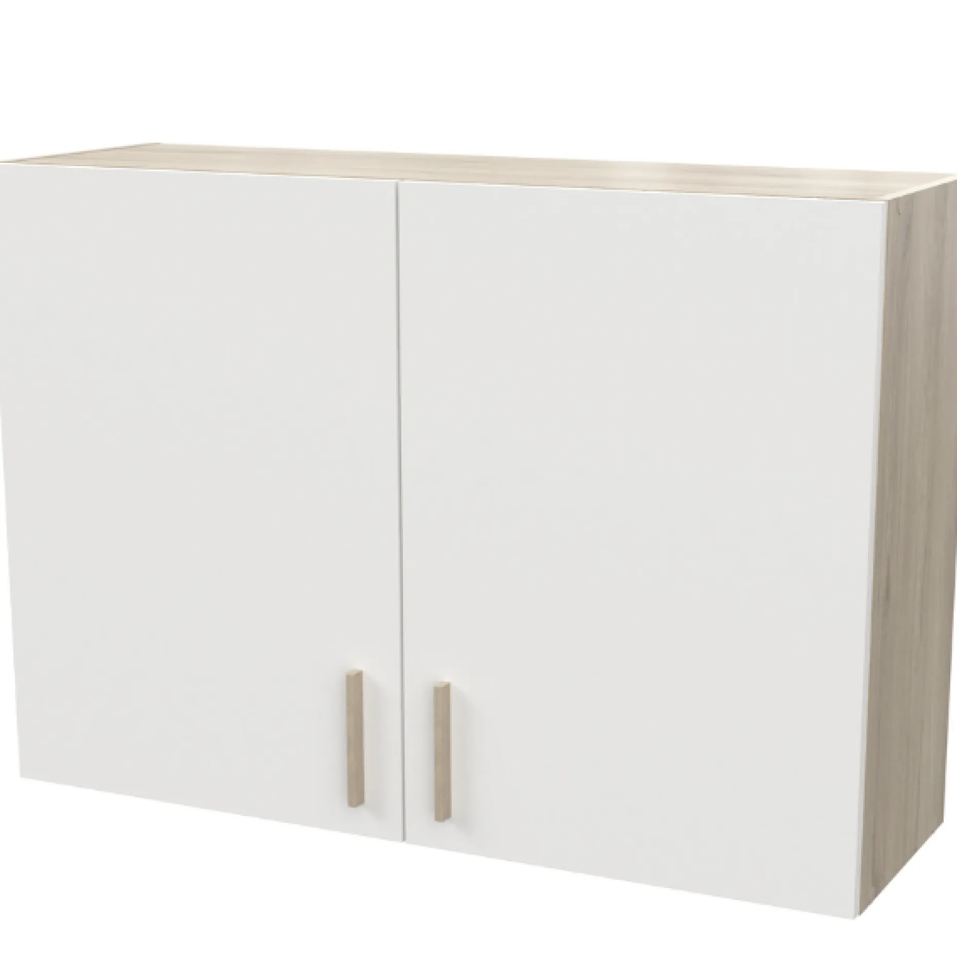 Romanie Hängeelement 100 cm 2 Flügeltüren und 1 Einlegeboden Kronberg Eiche/Mattweiß