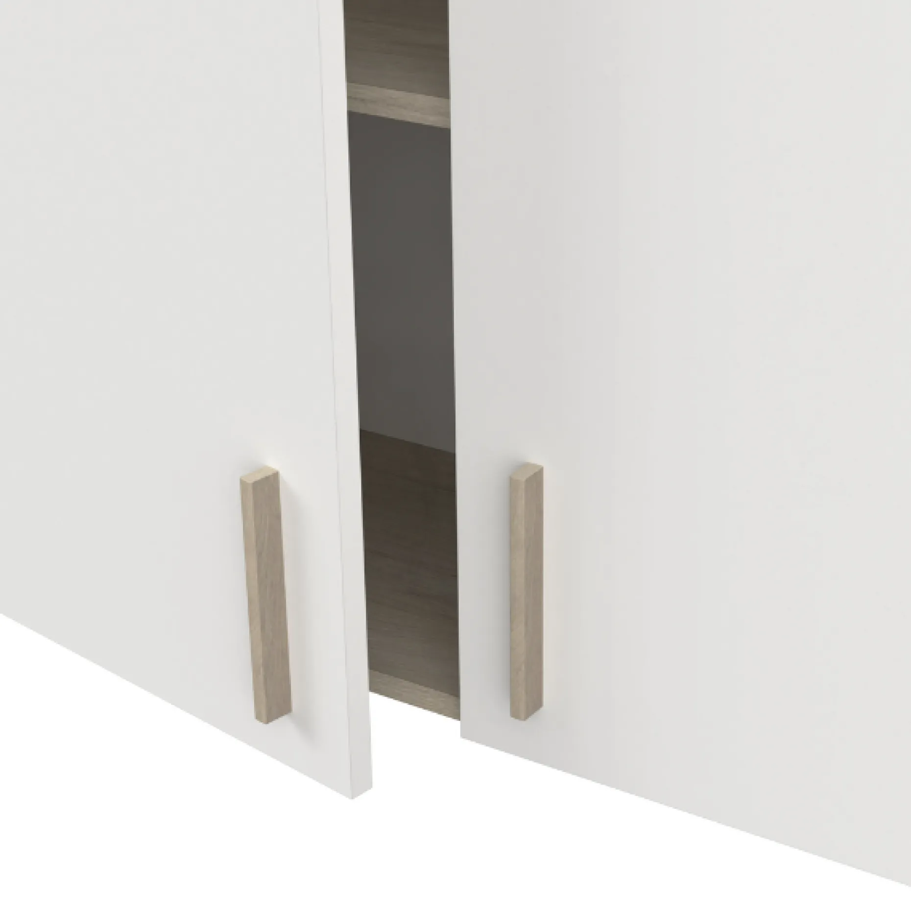 Romanie Hängeelement 100 cm 2 Flügeltüren und 1 Einlegeboden Kronberg Eiche/Mattweiß