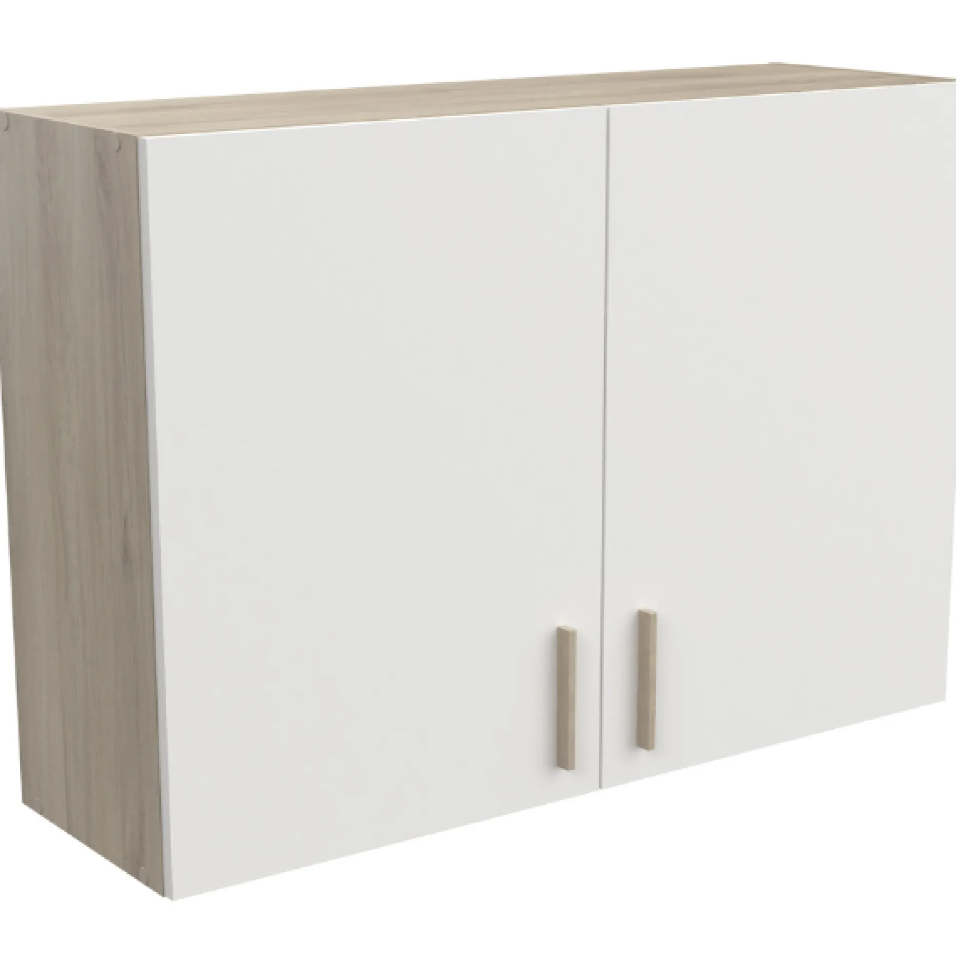 Romanie Hängeelement 100 cm 2 Flügeltüren und 1 Einlegeboden Kronberg Eiche/Mattweiß