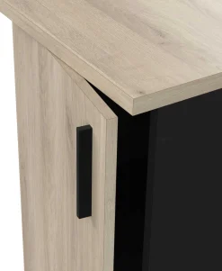 Romanie Unterschrank 40 cm 1 Drehtür und 1 Einlegeboden Kronberg Eiche/Mattschwarz