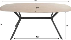 Emob Romano Ovaler Esstisch aus Keramik 180cm - Dänisches Design
