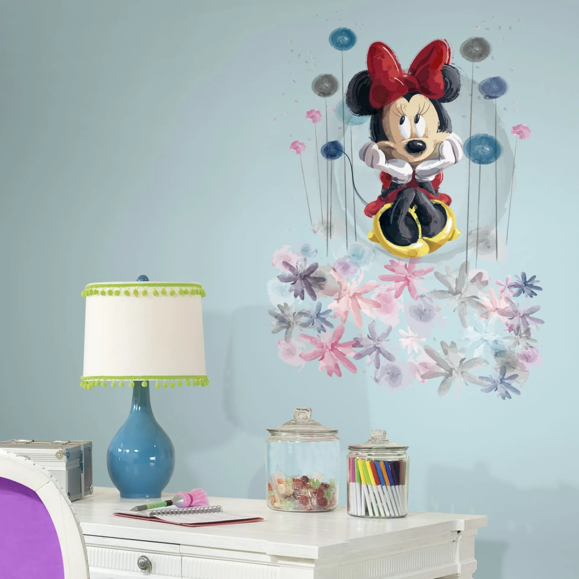 RoomMates Wandtattoo - Minnie Maus Floral Graphic