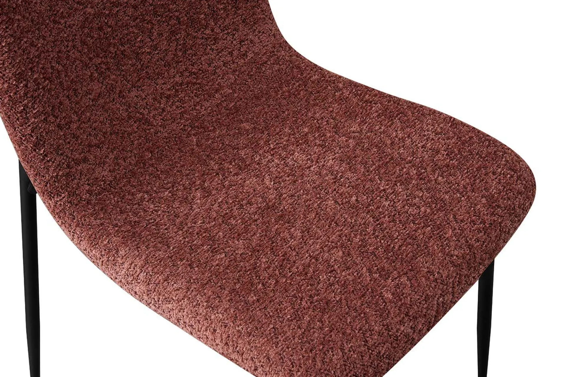 Rousseau Rosa Bouclé Stuhl Alice | Metallbeine | H81.5xB42xT57cm