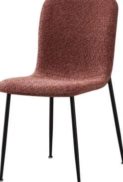 Rousseau Rosa Bouclé Stuhl Alice | Metallbeine | H81.5xB42xT57cm