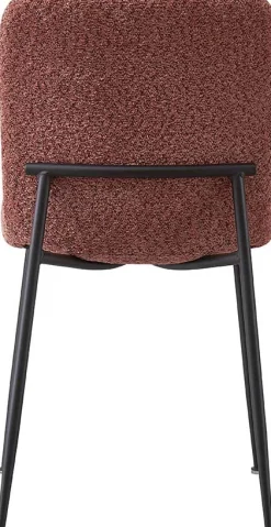Rousseau Rosa Bouclé Stuhl Alice | Metallbeine | H81.5xB42xT57cm