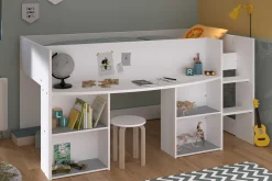 Kinder Parisot Rue-Schlafzimmer-Set | Halbhohe Schlafcouch und Kommode
