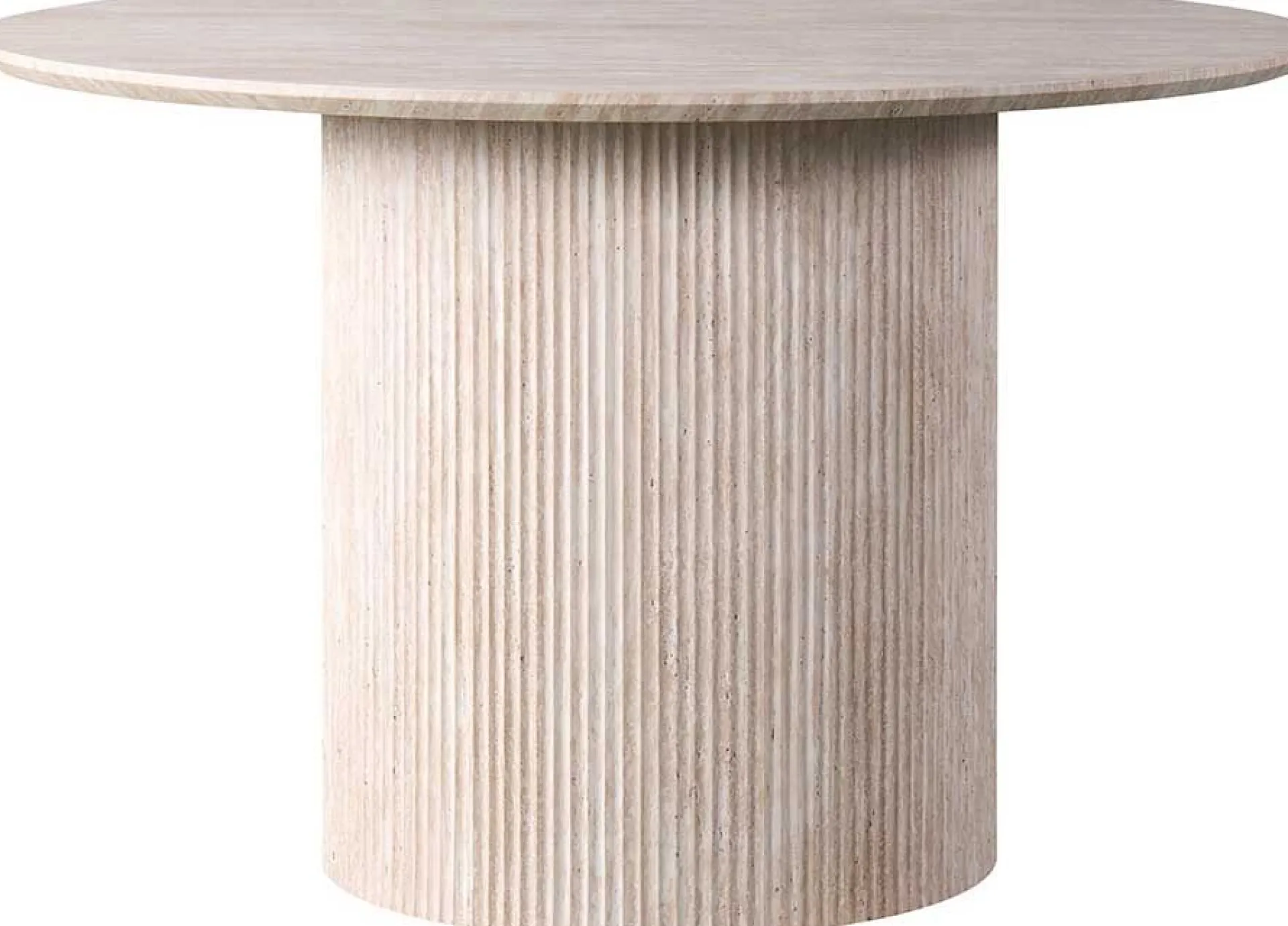 Rousseau Runder Esstisch Lagos - Ø120x76cm - Travertin
