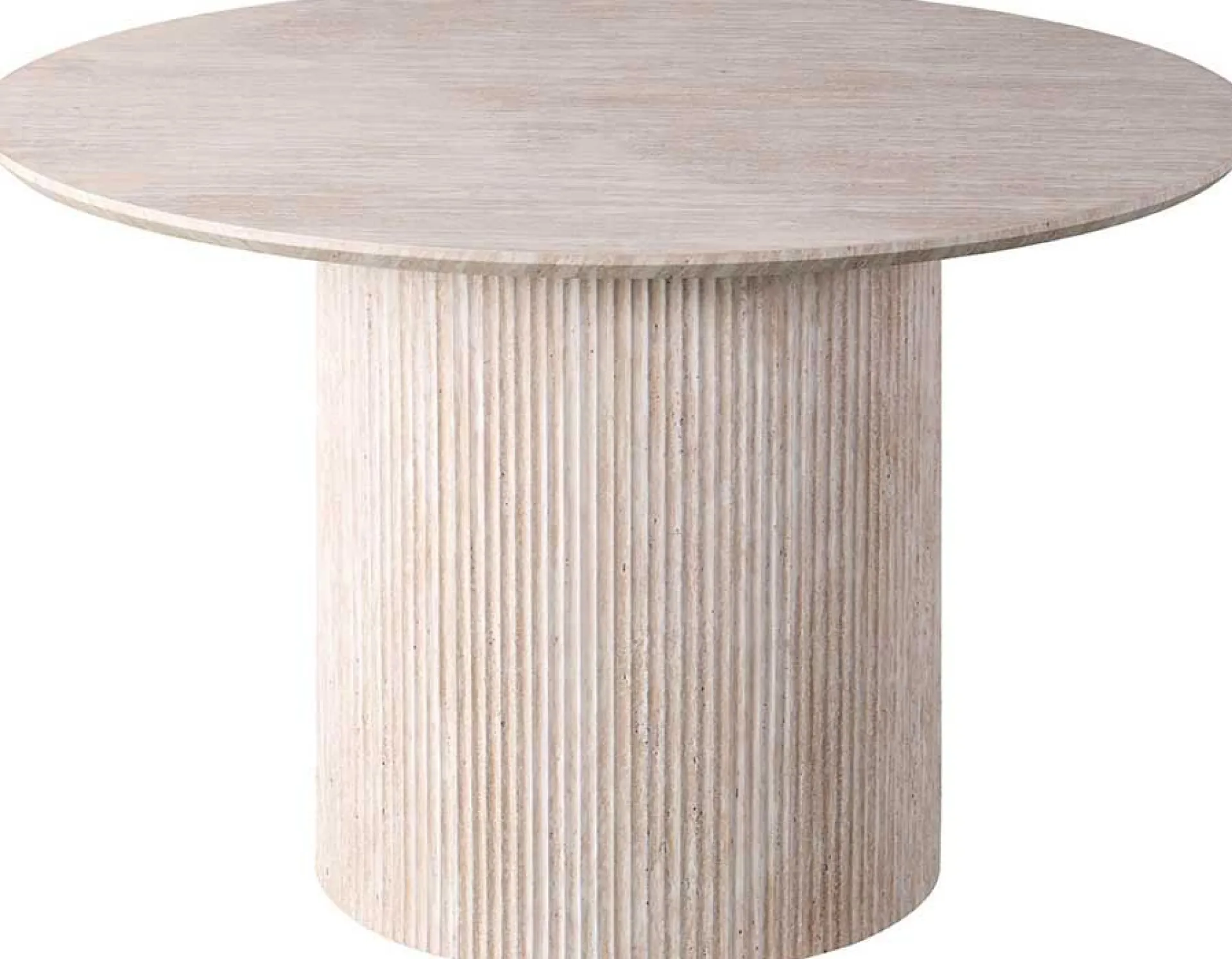 Rousseau Runder Esstisch Lagos - Ø120x76cm - Travertin