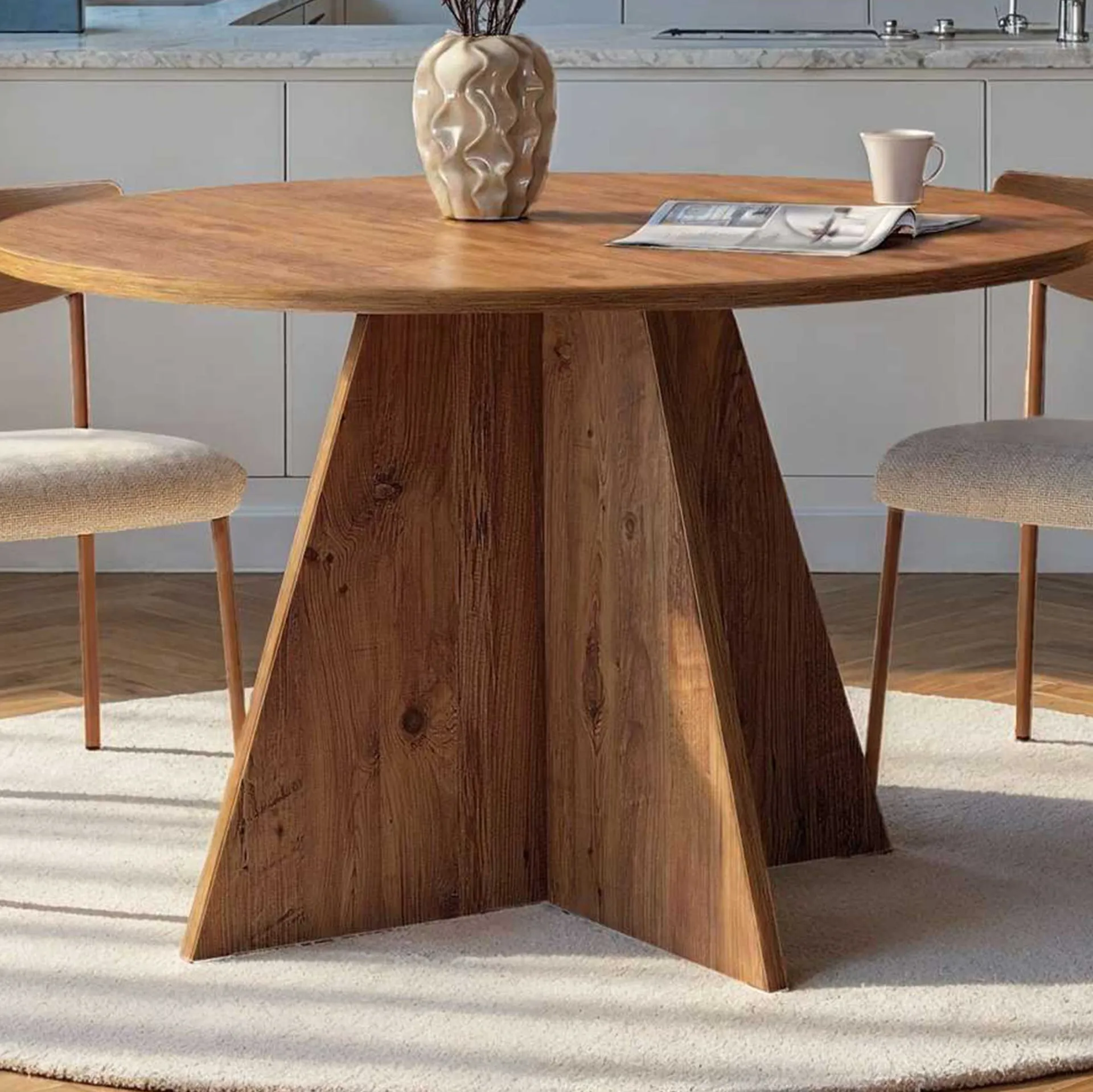 Emob Runder Esstisch Virella - Ø120x75cm - Atlantic Pine