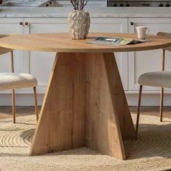 Emob Runder Esstisch Virella - Ø120x75cm - Eiche Dekor