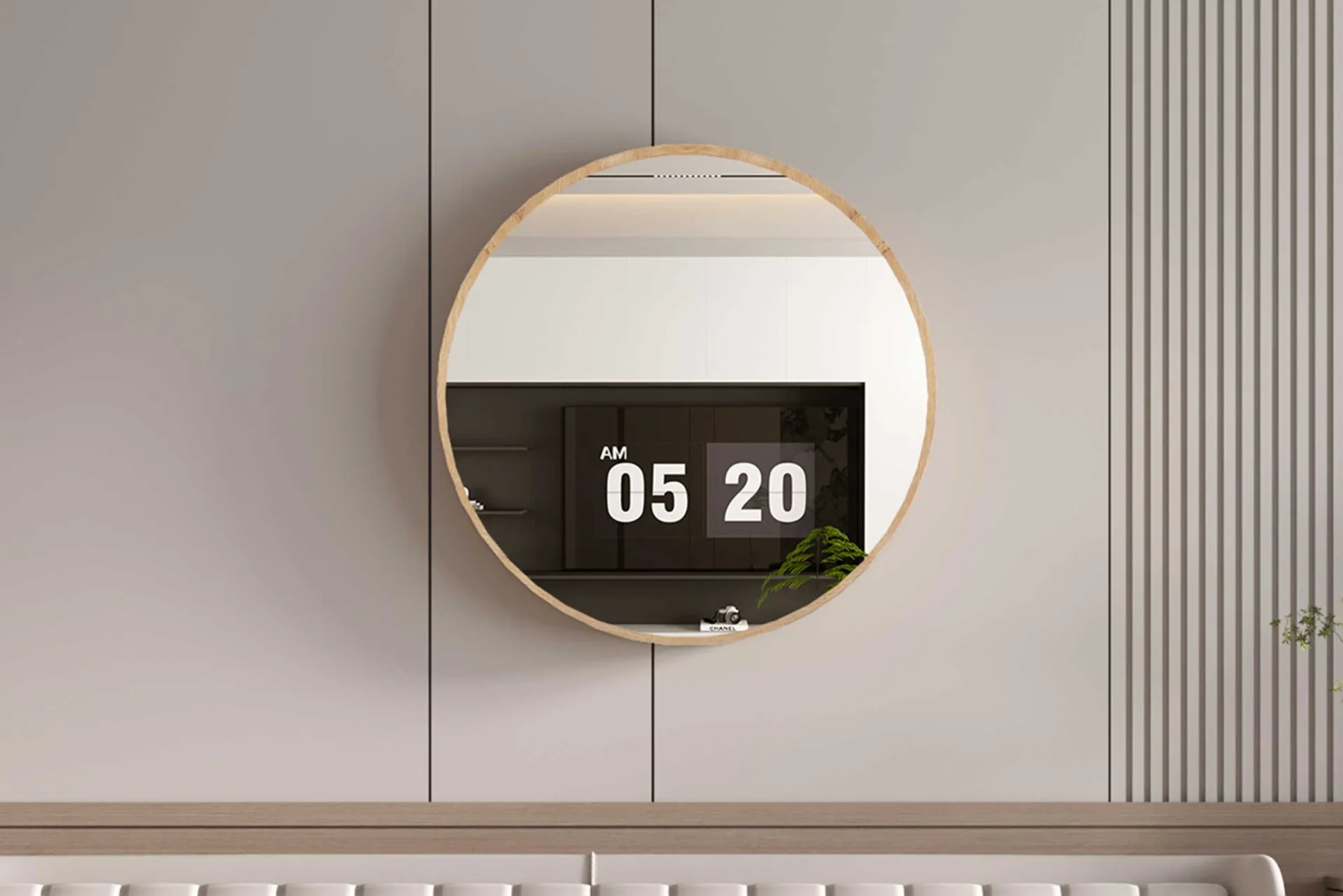 Rousseau Runder Spiegel Roxy | Ø80 x 4 cm | Old Oak Design