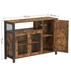 Rustikaler brauner Stahl-Lagerschrank mit Montagesatz