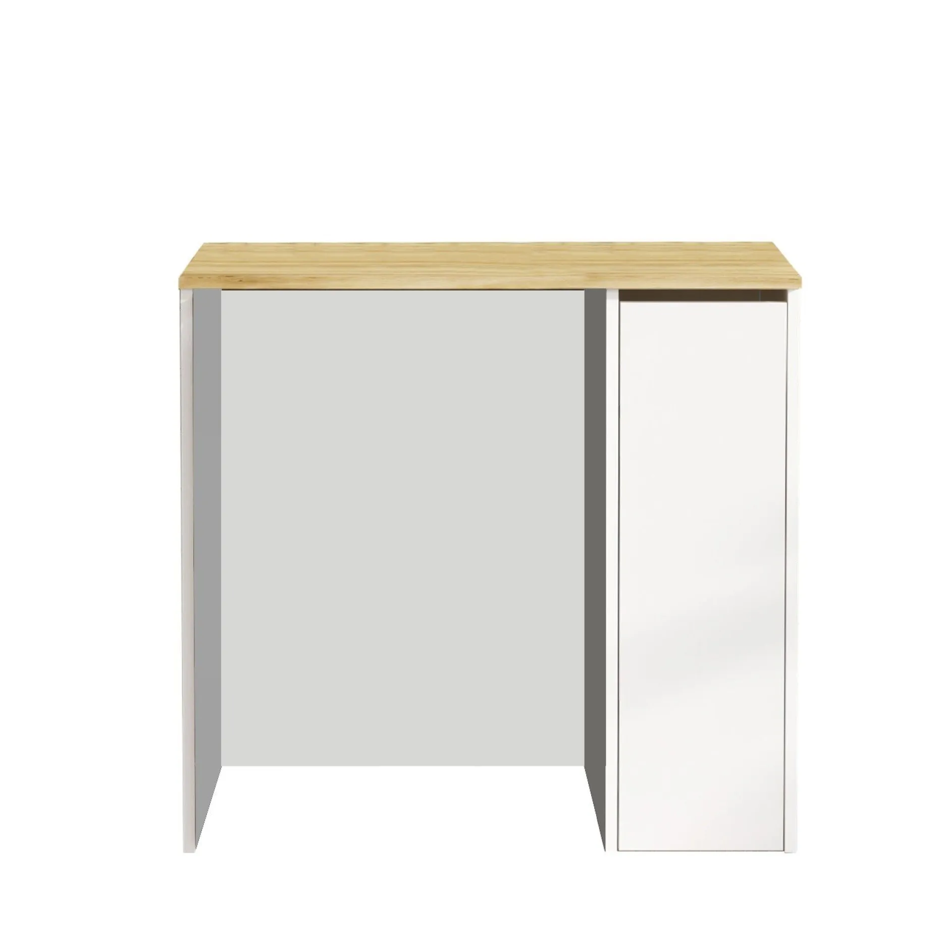SA1 Badezimmerschrank | 100 % MELAMIN | Walnuss, Weiß