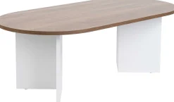 Emob Sable Couchtisch | 100 % MELAMIN | Walnuss, Weiß