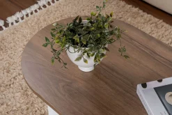 Emob Sable Couchtisch | 100 % MELAMIN | Walnuss, Weiß