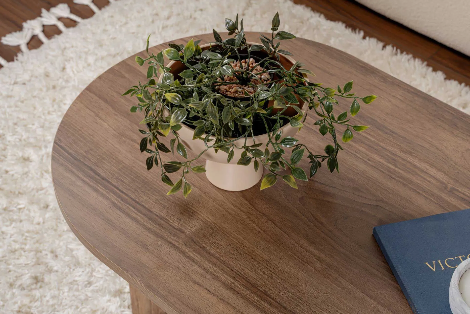 Emob Sable Couchtisch | 100 % MELAMIN | Walnuss