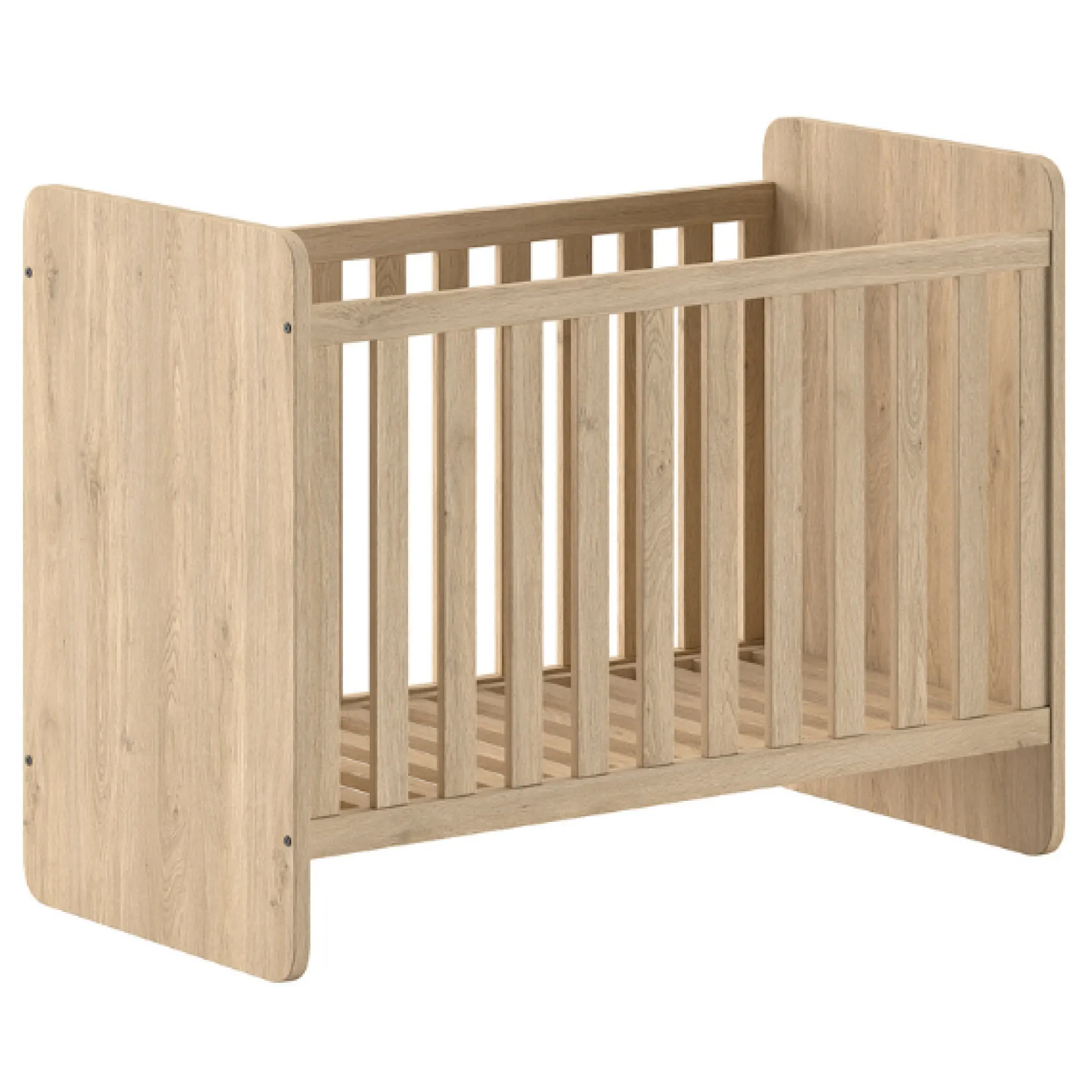 SammieBabyzimmer : Ausziehbett, Kommode mit Wickeltisch, Kleiderschrank - Eichendekor