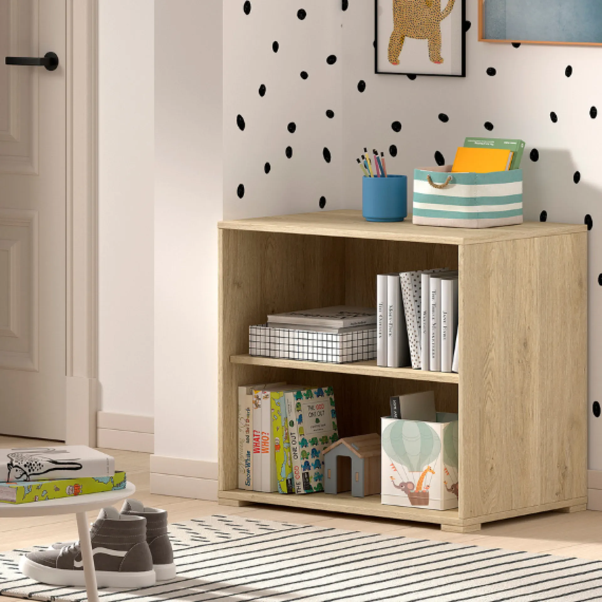 Kinder Vipack Sammie Bücherregal 68x43x62cm - mit 1 Fachboden - Eiche Dekor