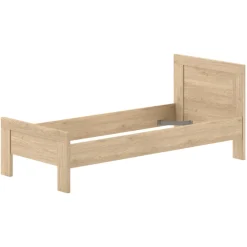 SammieJugendzimmer : Bett 90x200cm, Nachttisch, Kleiderschrank - Eiche Dekor