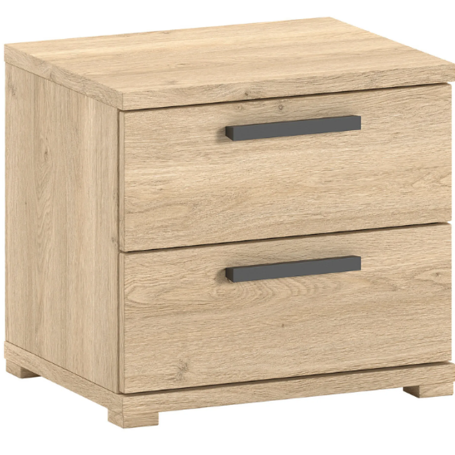 SammieJugendzimmer : Bett 90x200cm, Nachttisch, Kleiderschrank - Eiche Dekor