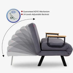 Emob Sando 2-Sitzer-Schlafsofa | Metallrahmen | Petrolgrün