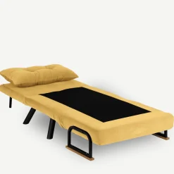 Emob Sando 1-Sitzer-Schlafsofa | Metallrahmen | Senfgelb