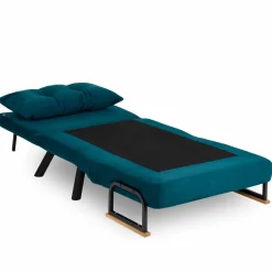 Emob Sando 1-Sitzer-Schlafsofa | Metallrahmen | Petrolgrün